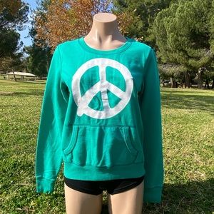 Pink VS  ~ Woman’s Small green Medium weight pullover sweatshirt